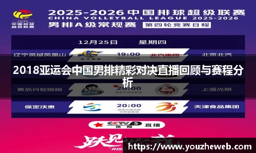 2018亚运会中国男排精彩对决直播回顾与赛程分析